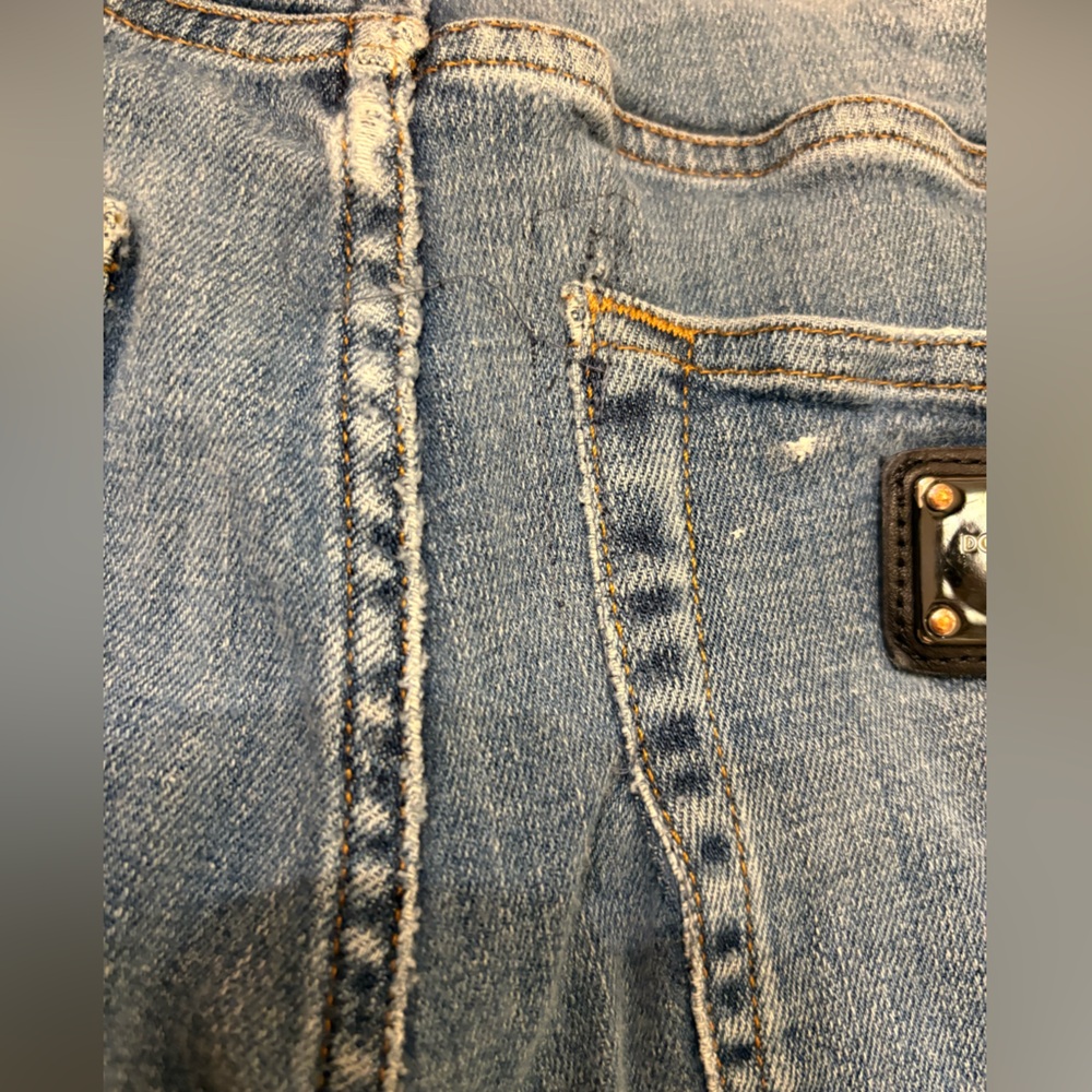 Dolce & Gabbana Logo Plaque Distressed Skinny Jeans Size 46  US Size 10 - Picture 13 of 16